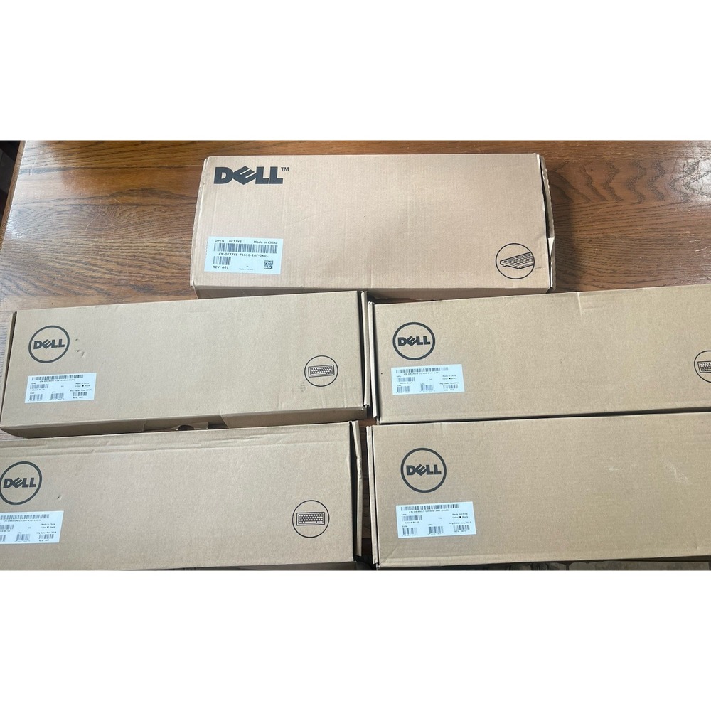 New Lot of 5 Dell Model: KB216 -BK-US Black USB Wired Keyboard & SK-8165